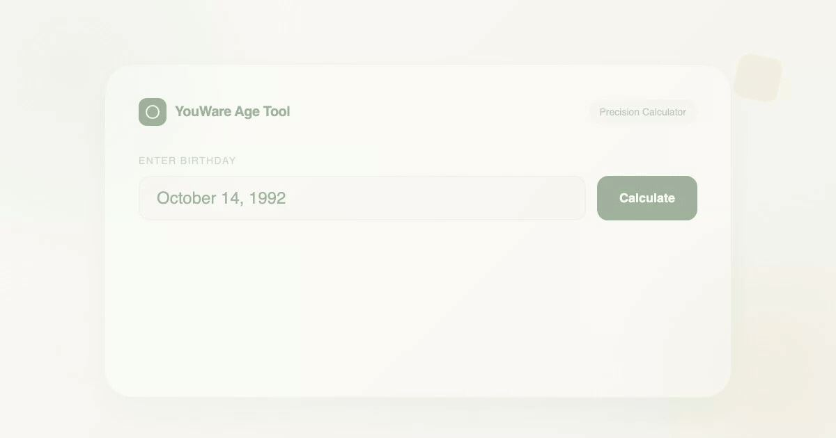 Your Exact Age in Seconds feature illustration
