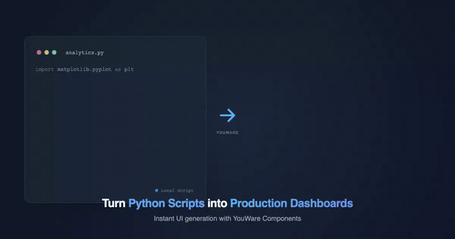 Python 脚本转 React 仪表盘功能展示