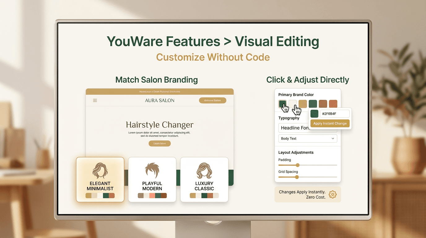 Visual editing interface customization