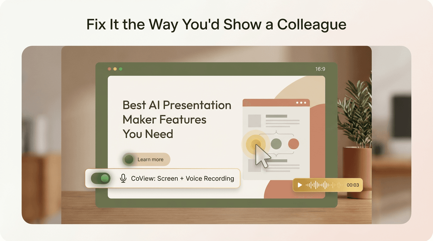 Fix It the Way You'd Show a Colleague feature illustration