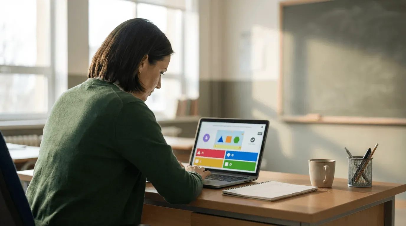 Educator using YouWare to turn teaching ideas into quizzes and games