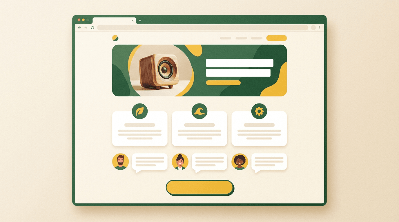 Centro de comando criativo do YouWare gerando uma landing page de campanha a partir de descrição em linguagem natural