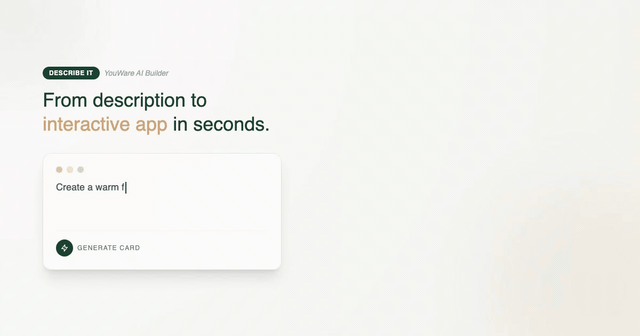 Describe It — AI Builds It feature illustration