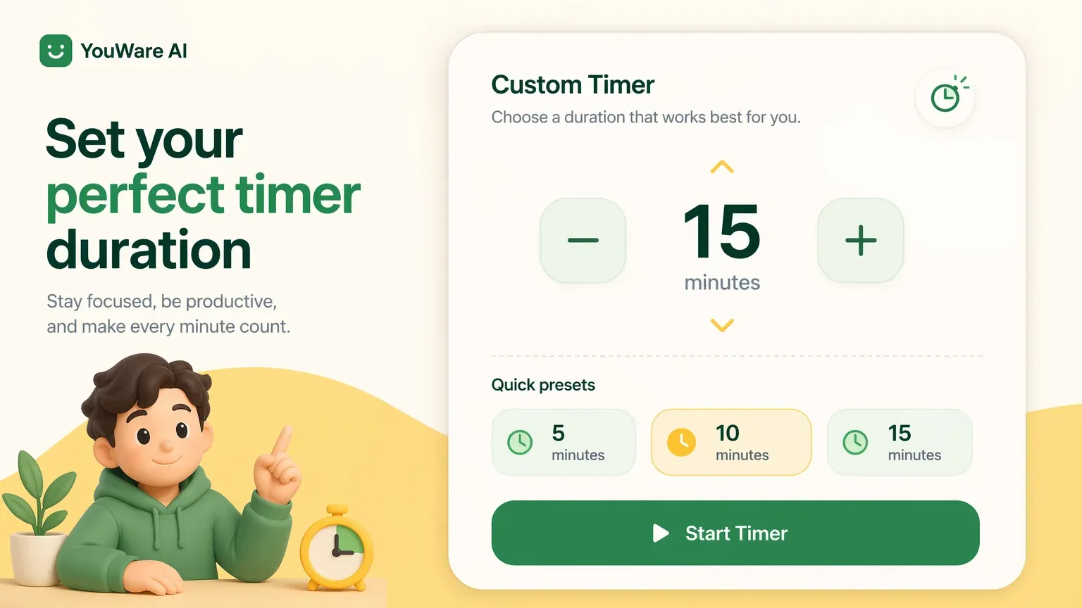 YouWare online timer — how-set