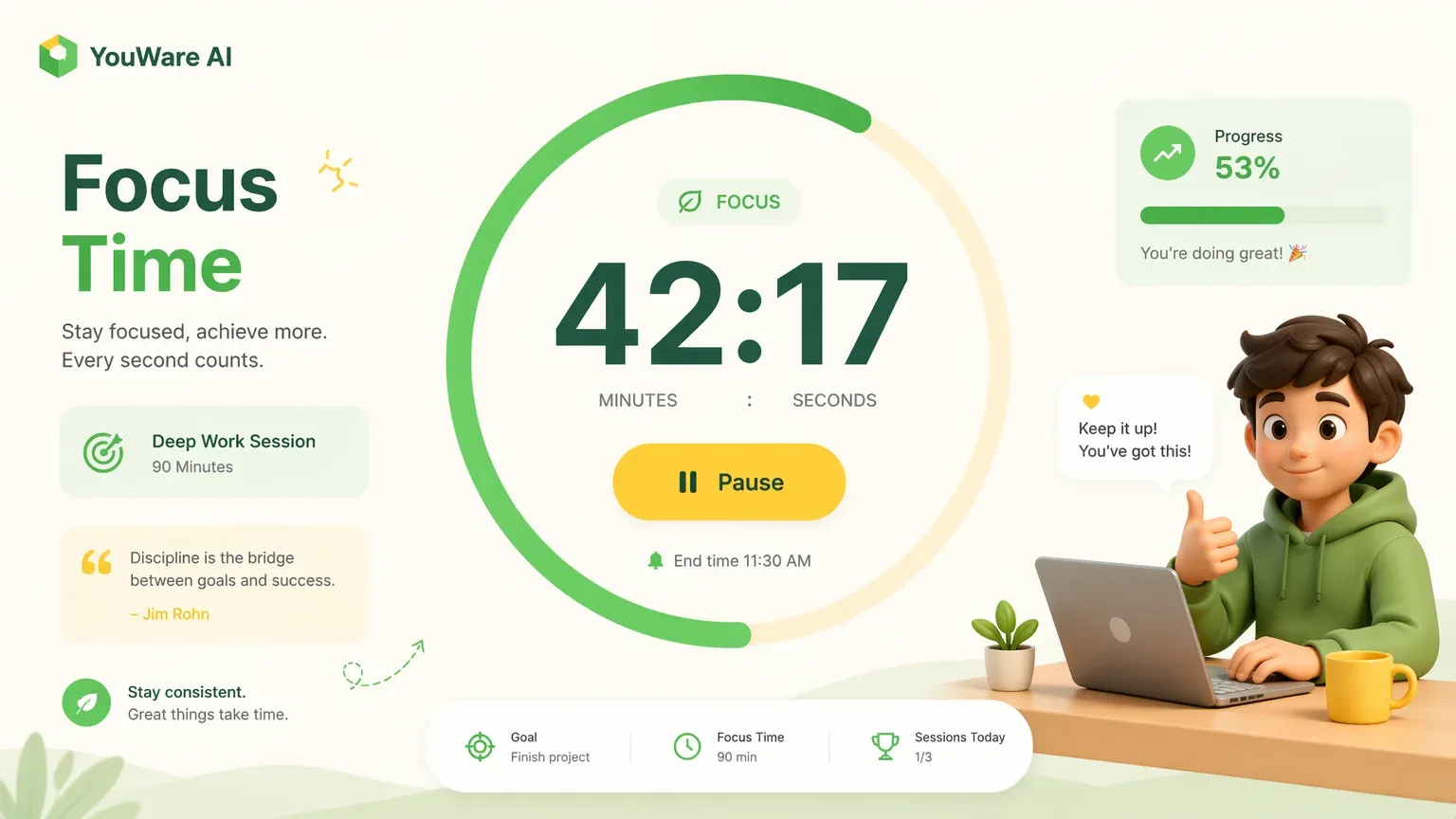 YouWare online timer — how-start