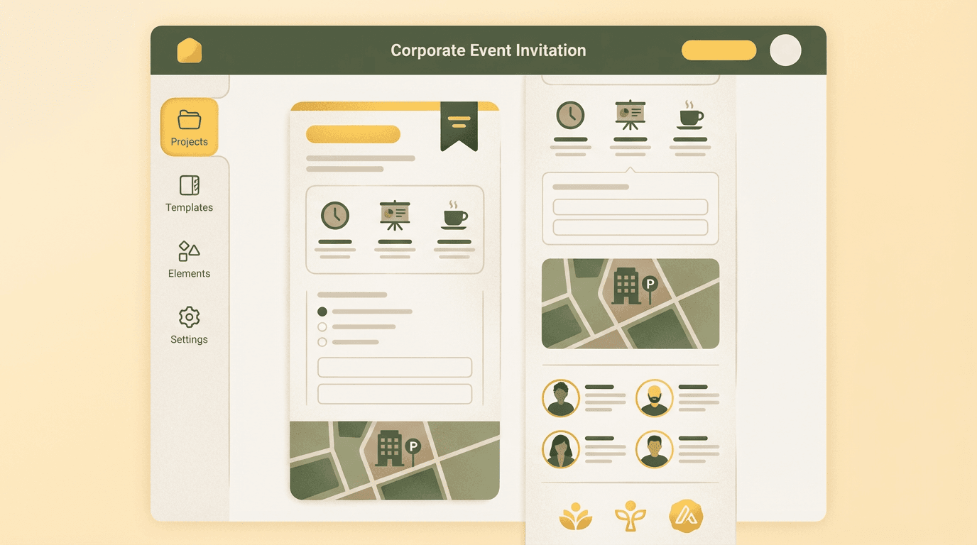 Corporate event registration page