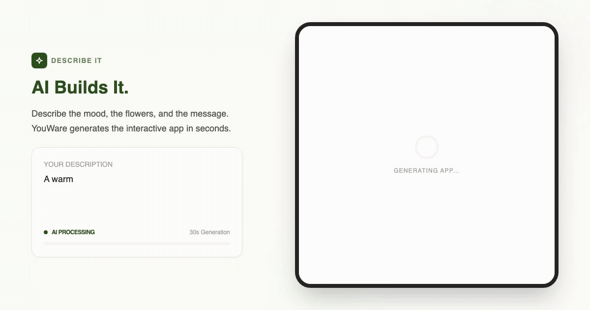 Describe It — AI Builds It feature illustration