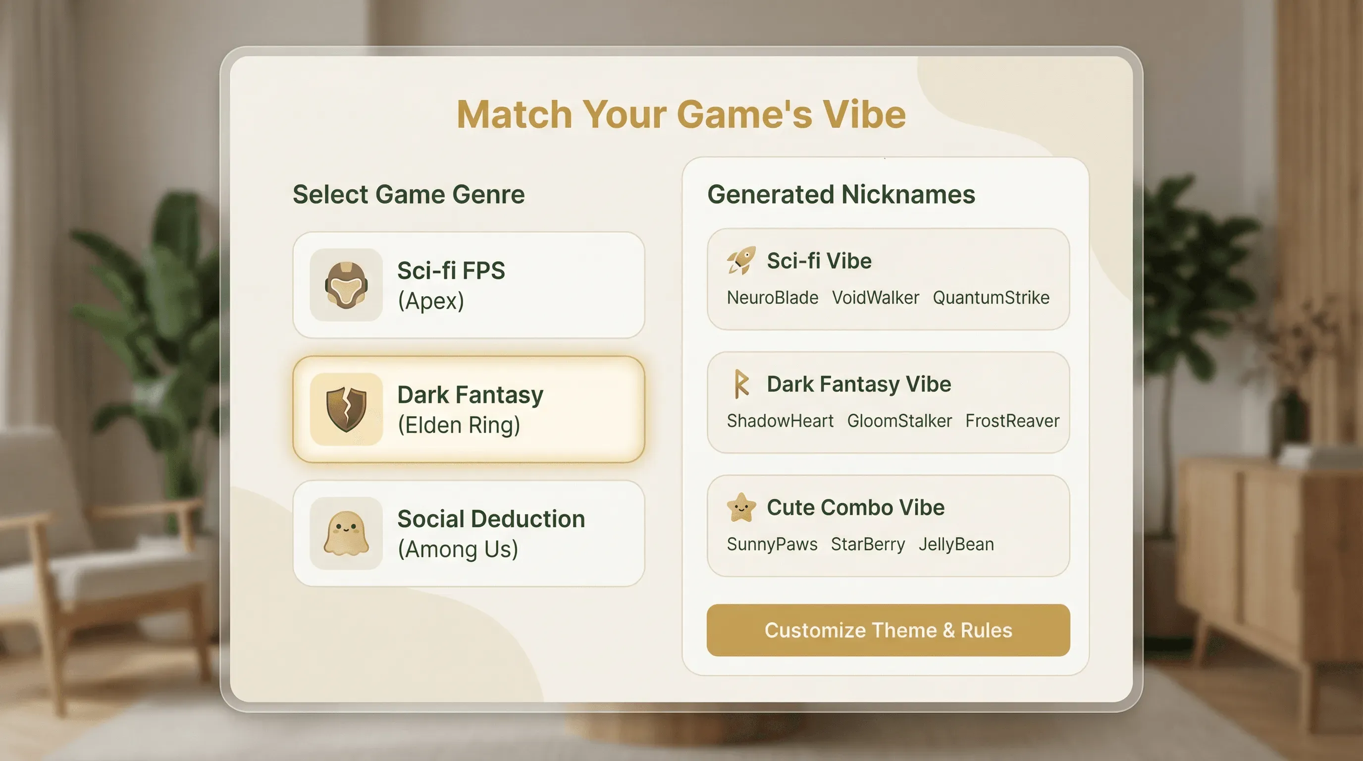 Match Your Game's Vibe feature illustration