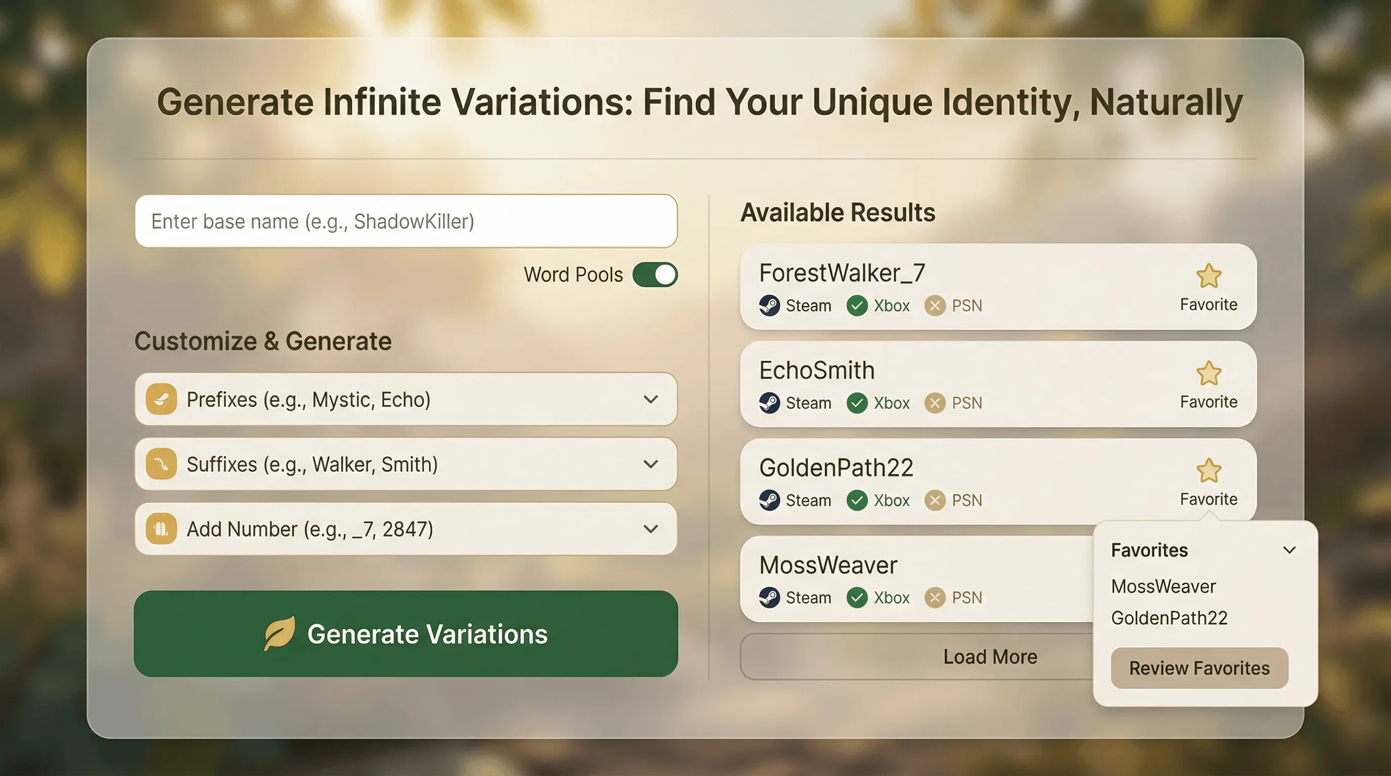 Generate Infinite Variations feature illustration
