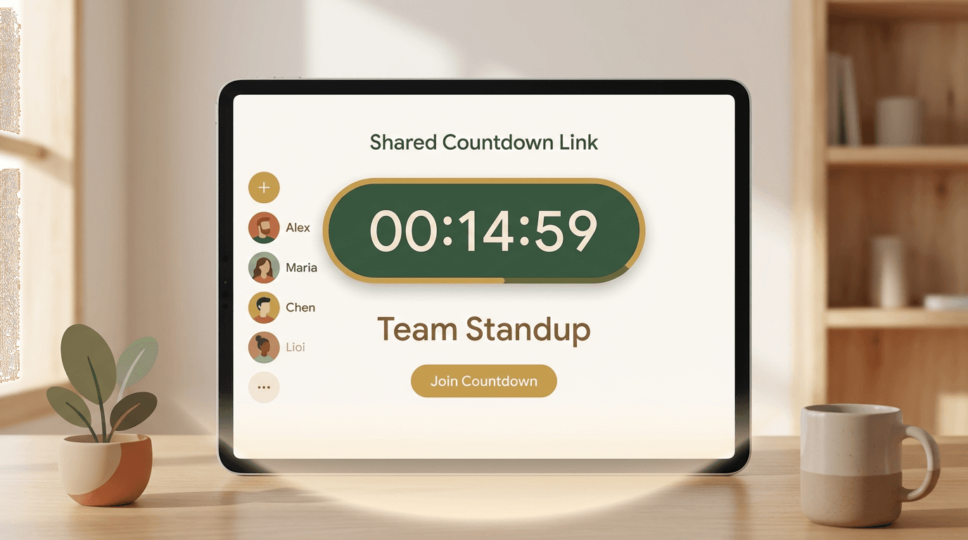 Meetings and Shared Countdown Links feature illustration