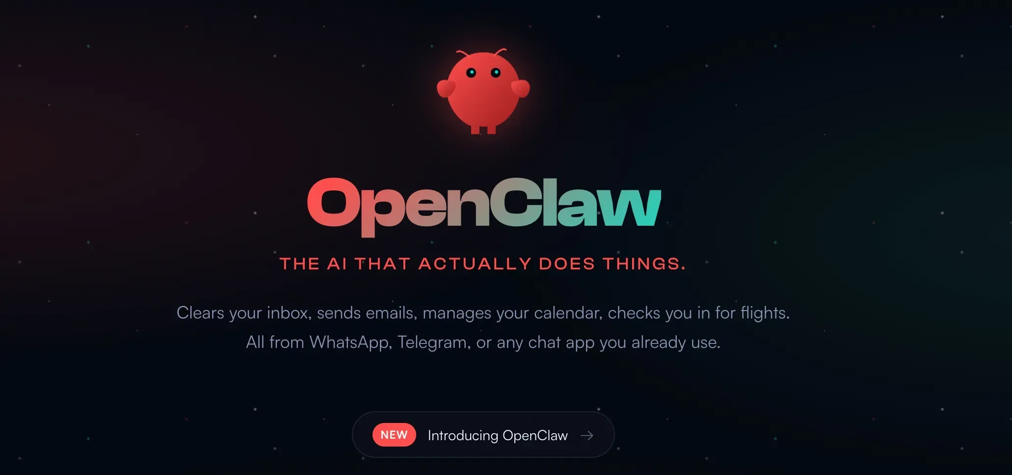 Openclawのインターフェース