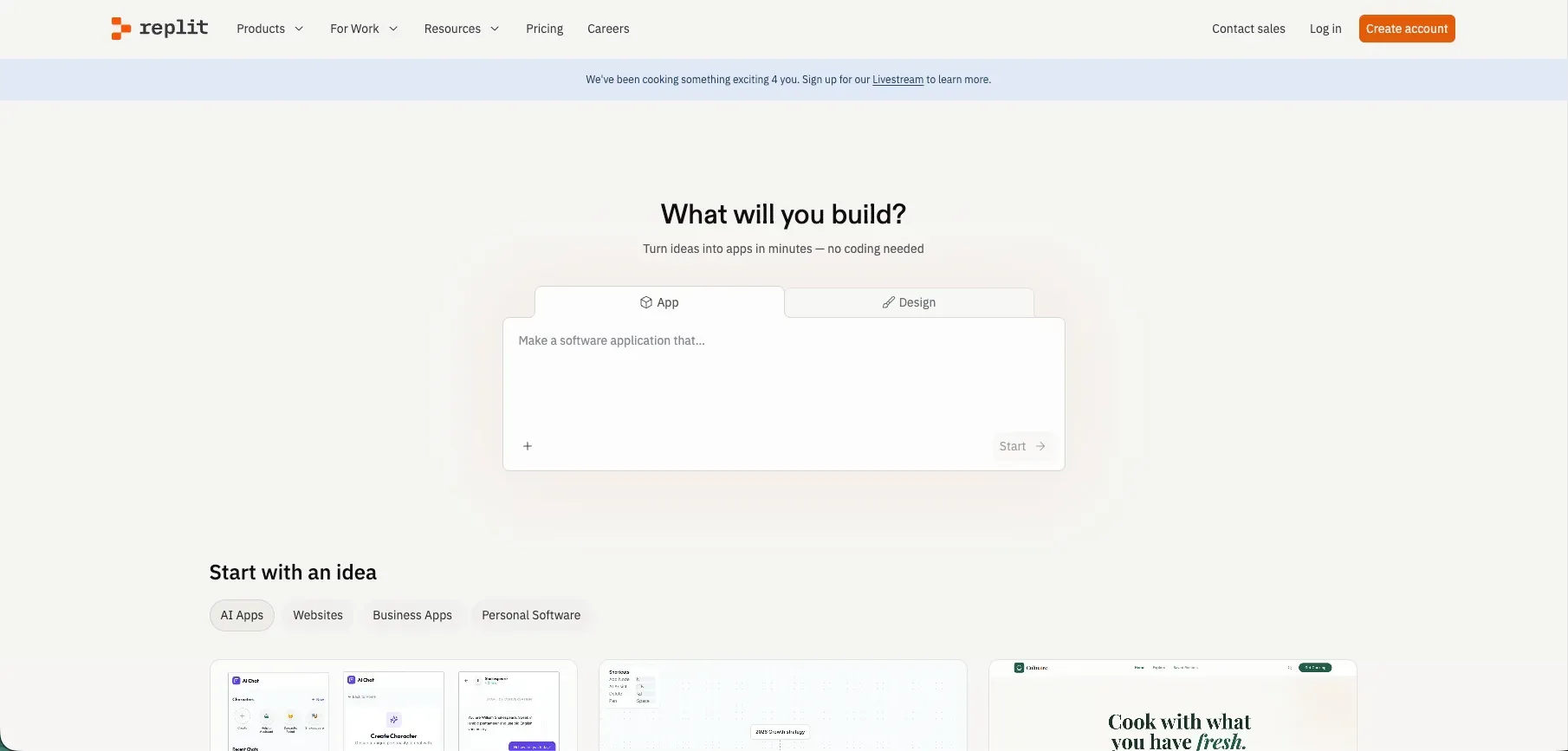 ReplitのブラウザベースIDE(AIコーディングアシスタント搭載)