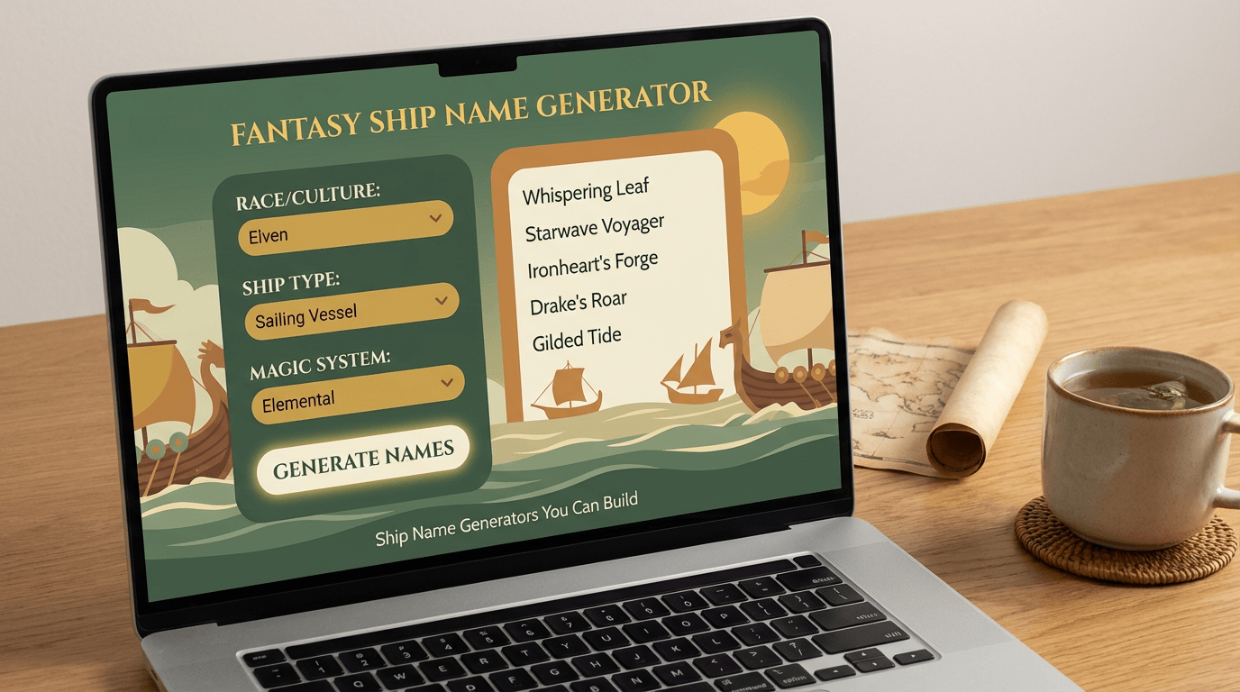 Fantasy ship names for D&D and world building