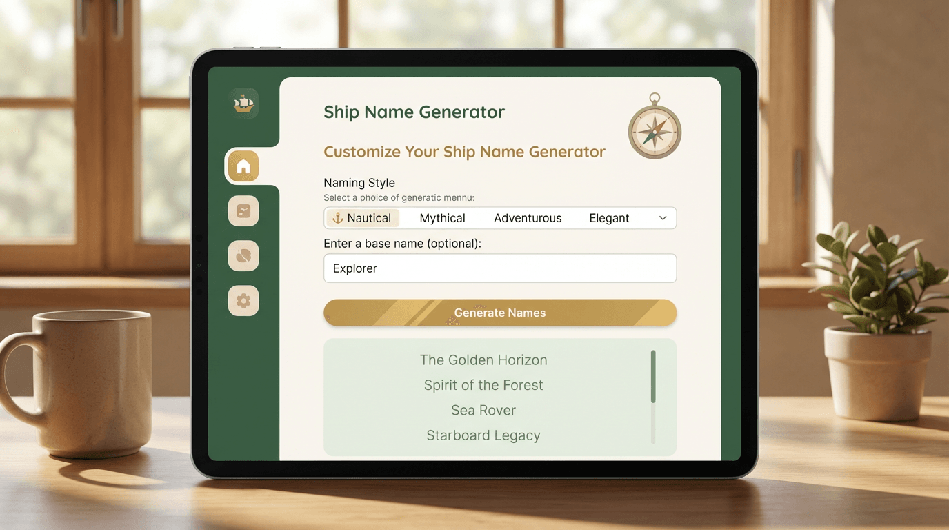 Ship naming style options