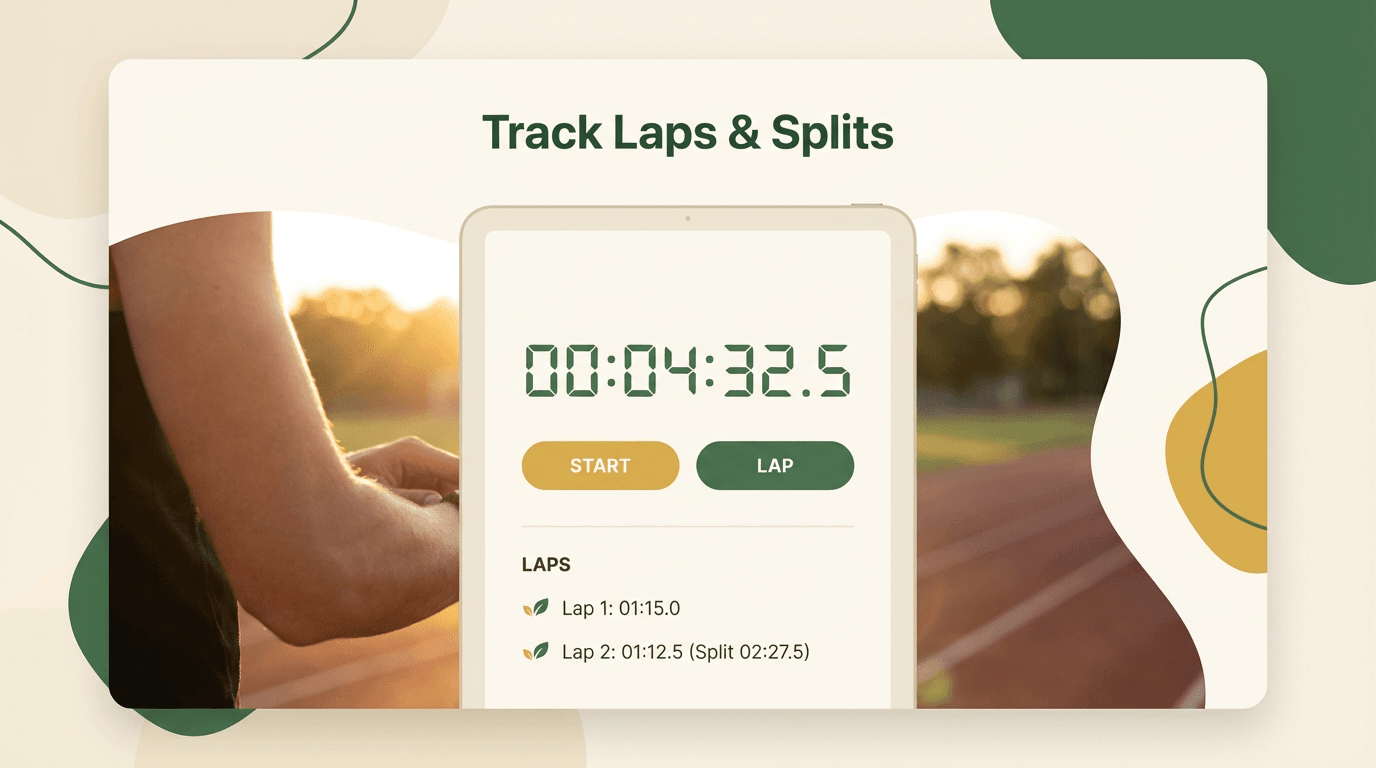 Track laps and splits feature illustration