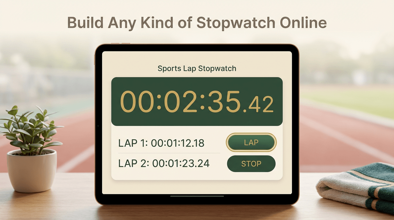 Sports lap stopwatch feature illustration