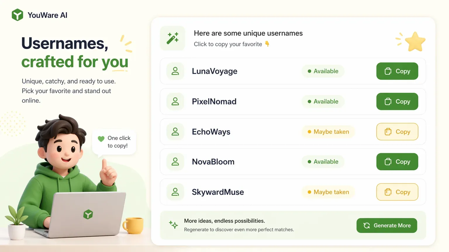 YouWare username — how-copy
