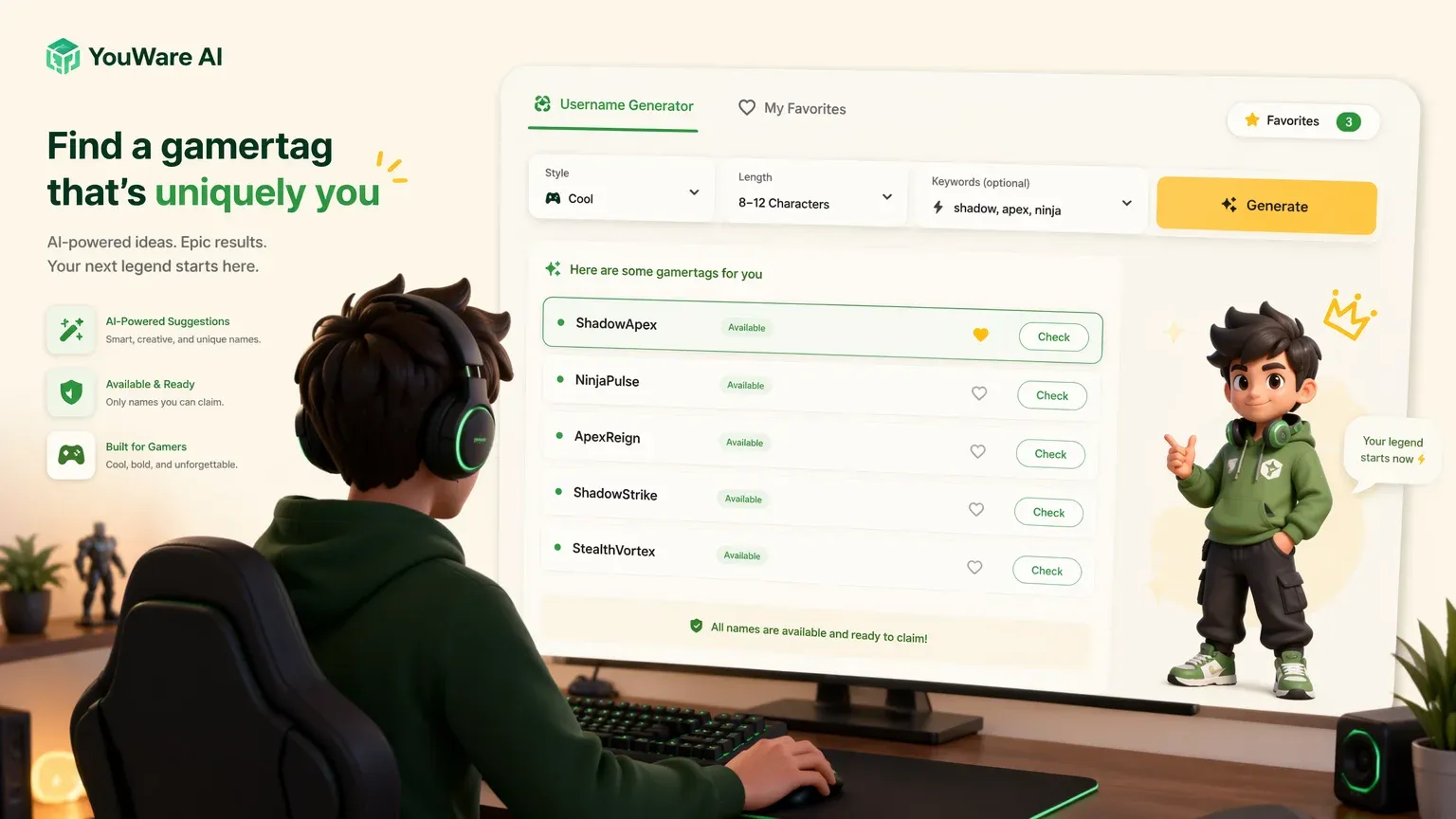 YouWare username — tab-gaming