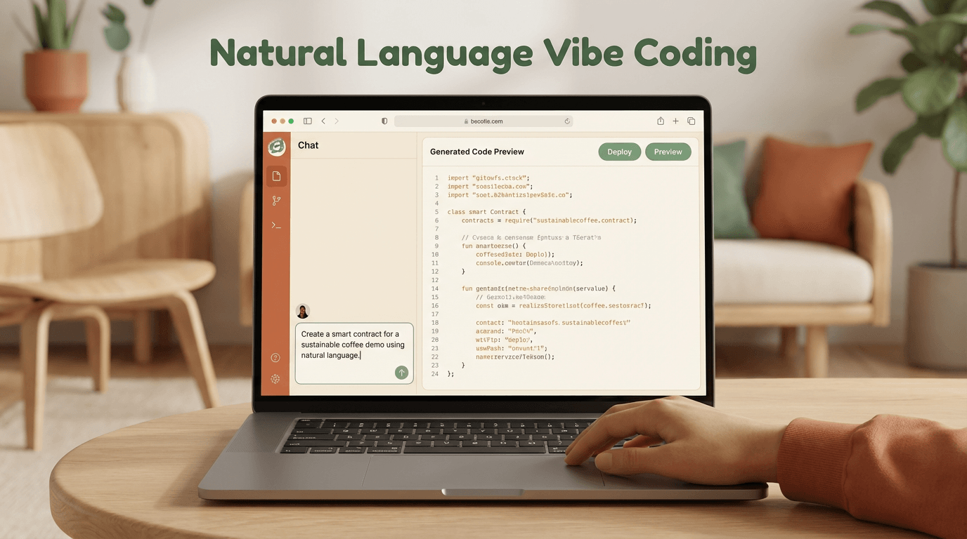 Natural language vibe coding feature illustration