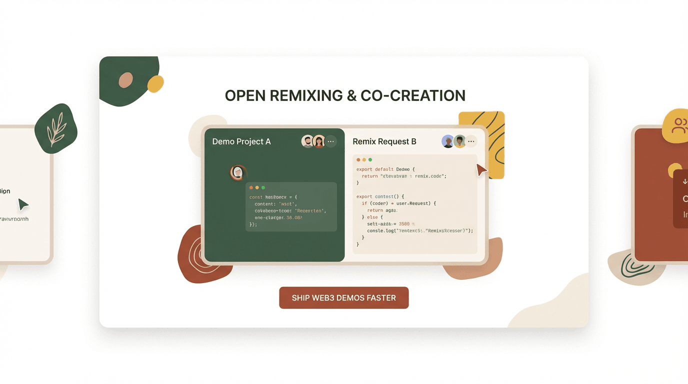 Open remixing and co-creation feature illustration