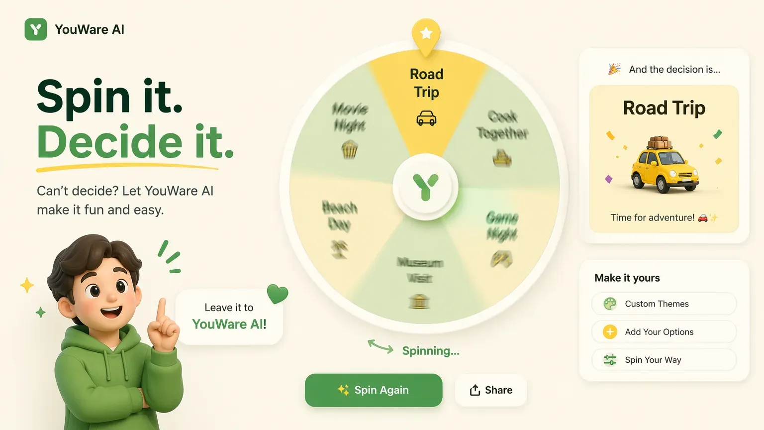 YouWare wheel — how-spin