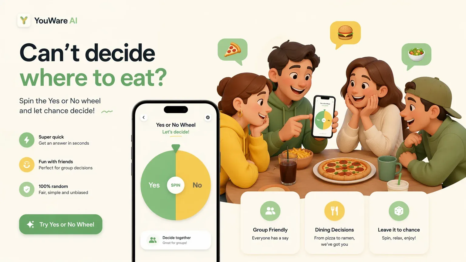 YouWare wheel — tab-food