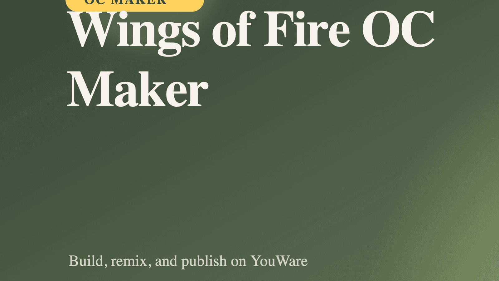 Wings of Fire OCメーカー