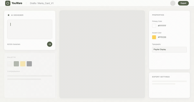 AI builds the design from your words feature illustration